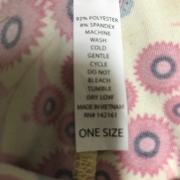 SOLD LuLaRoe Floral Print Leggings, One Size - Picture 6 of 7